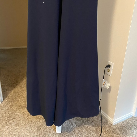 Bhldn Ara Gown Navy Blue Cap Sleeve - Picture 3 of 5